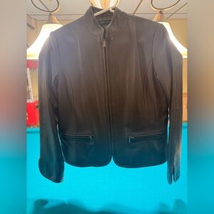 Valerie Stevens Brown Soft Leather Zipper Jacket - Size M‎